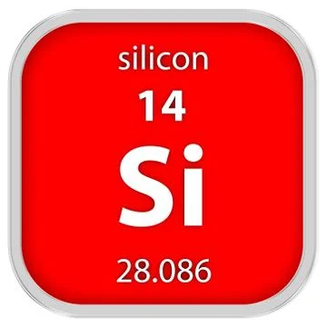 Silicon material sign Foto stock