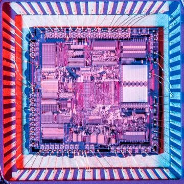 Silicon microchip Stock Photos