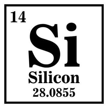 Silicon Periodic Table of the Elements Vector illustration eps 10 Stock Illustration