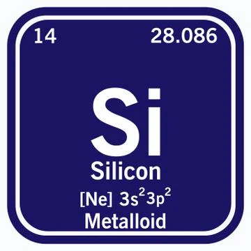 Silicon Periodic Table of the Elements Vector illustration eps 10 스톡 일러스트