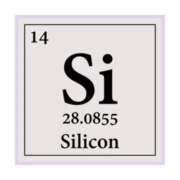 Silicon Periodic Table of the Elements Vector illustration eps 10 Stock Illustration