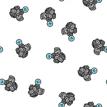 Silicon semiconductor manufacturing vector seamless pattern Stock Illustration