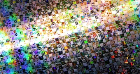 Silicon semiconductor wafer close-up. In electronics, a wafer also called a.. Stock Footage 312509724