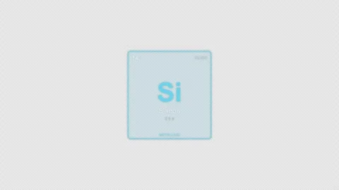 Silicon Si Periodic Table Element Tile Labeled Animation Video Overlay Alpha 4K 库存影片 339371433