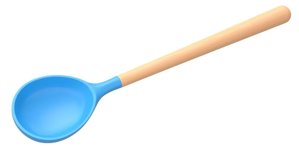 Silicon solid spoon or kitchen utensils on white background. イラスト素材