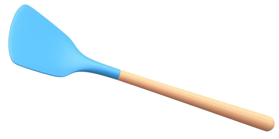 Silicon solid turner or kitchen utensils on white background. Stock Illustration