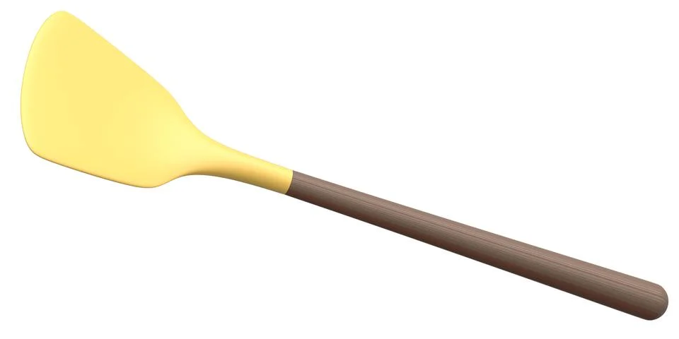 Silicon solid turner or kitchen utensils on white background. 스톡 일러스트