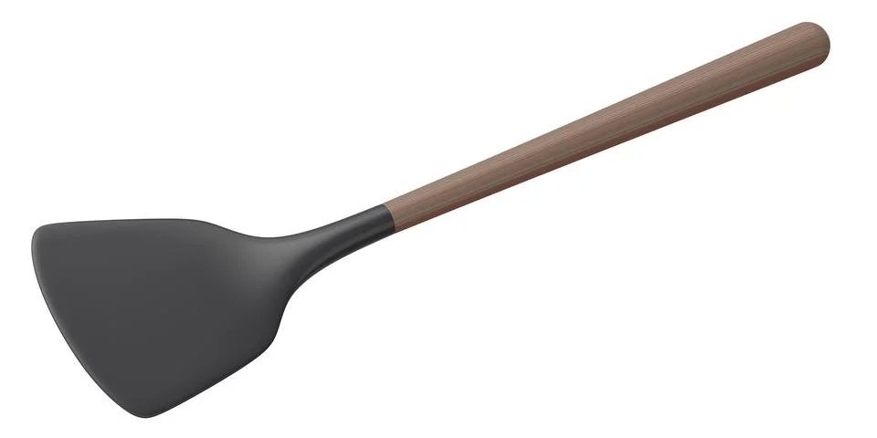 Silicon solid turner or kitchen utensils on white background. Stockillustratie