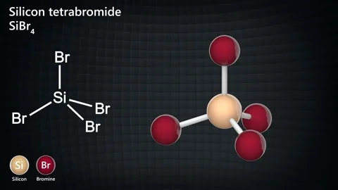 Silicon tetrabromide (SiBr4). Seamless loop. Stock Footage 153973469