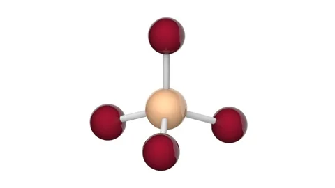 Silicon tetrabromide (SiBr4). Seamless loop. White background Stock Footage 153973477