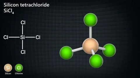 Silicon tetrachloride  (SiCl4). Seamless loop. Video stock 153973479