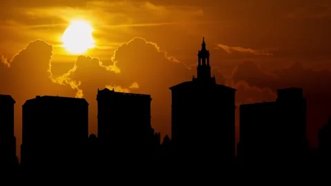 Silicon Valley Downtown, high tech center of the world, Time Lapse at Sunset Stock Footage 278026258