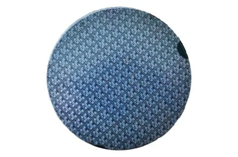 Silicon wafer disk isolated on white. Stock Photos