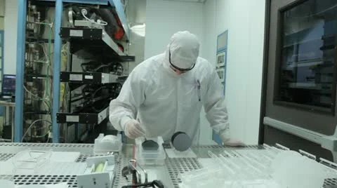 Silicon Wafer Prep Stock Footage