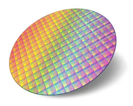 Silicon wafer with processor cores Stock Illustration