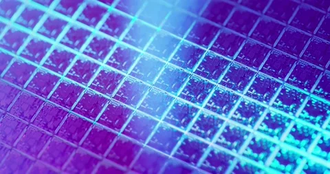 Silicon wafer semiconductor Video stock 165722532