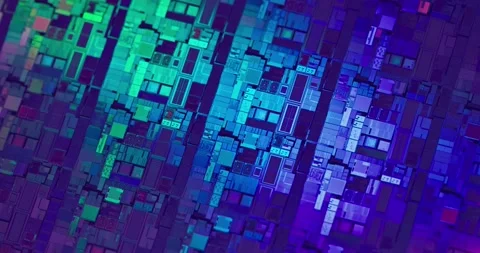 Silicon wafer semiconductor Vídeo Stock 166039290