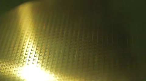 Silicon Wafer testing in a Semiconductor manufacturing plant Stock Footage