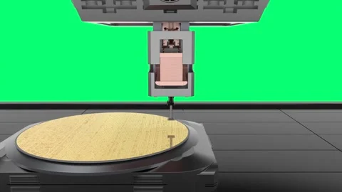 Silicon wafers with robotic arms for semiconductor manufacturing Stock Footage 336604465