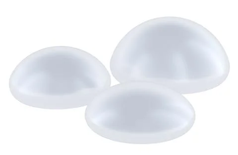Silicone breast implants,  3D rendering Stock Illustration
