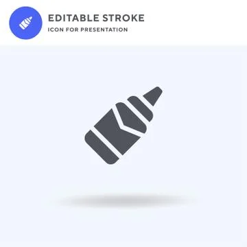 Silicone icon vector, filled flat sign, solid pictogram isolated on white, lo Illustrazione stock