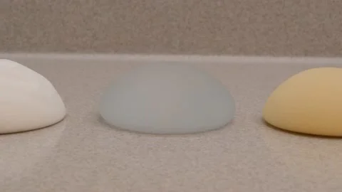 Silicone implants for breast augmentation. Cosmetic plastic surgery. Various Stock Footage 204028825