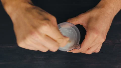 Silicone Mixing for Mold Making Stock Footage 256026828