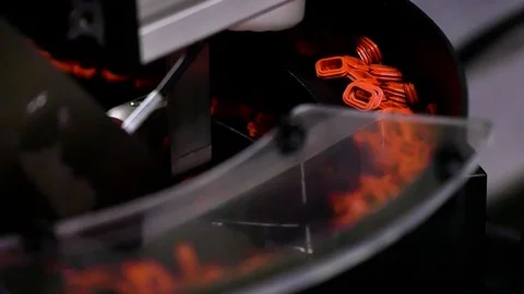 Silicone Molds Spinning in Machine Stock Footage 81607358