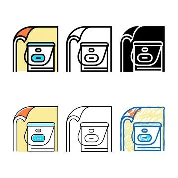 Silicone rubber elastomer color modern icon vector Stock Illustration
