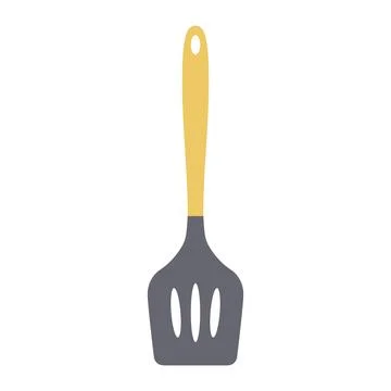 Silicone Spatula Flat Illustration. Clean Icon Design Element on Isolated W.. Stock Illustration