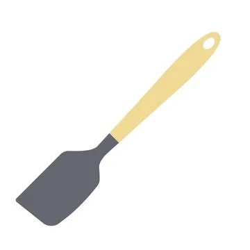 Silicone Spatula Flat Illustration. Clean Icon Design Element on Isolated W.. Illustrazione stock
