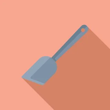 Silicone spatula icon flat vector. Cooking tool Illustrazione stock