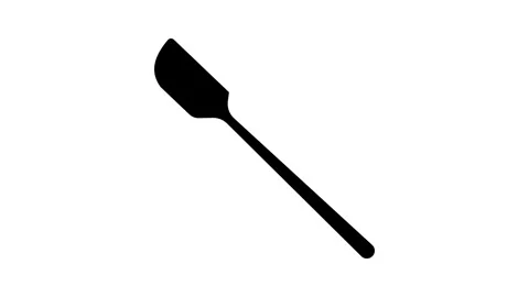 Silicone spatula kitchen cookware glyph icon animation Stock Footage 326157728