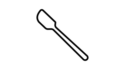 Silicone spatula kitchen cookware line icon animation Stock Footage 326135886