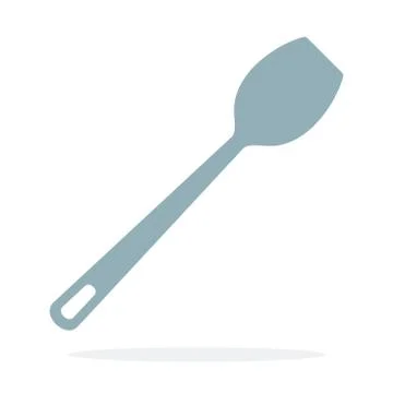 Silicone Spatula vector flat material design isolated object on white background Stock Illustration