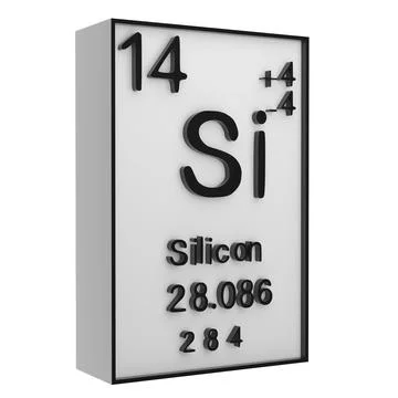Silicon,Phosphorus on the periodic table of the elements on white blackgrou.. イラスト素材