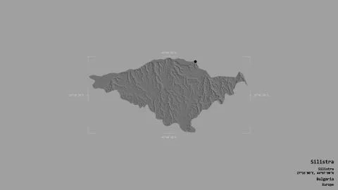 Silistra, Bulgaria. Bilevel elevation map Stock Illustration