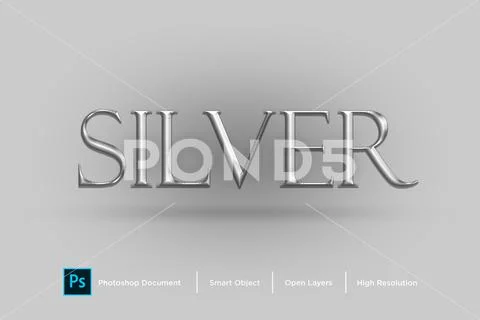 Siliver text effect Design Photoshop Layer Style PSD 템플릿