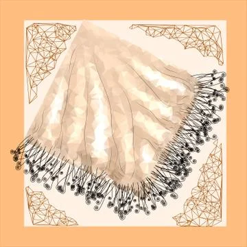 Silk abstract napkin Stock Illustration