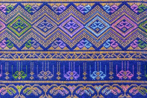 Silk batik pattern background Stock Photos