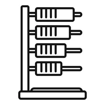 Silk bobine icon outline vector. Factory cotton Illustrazione stock