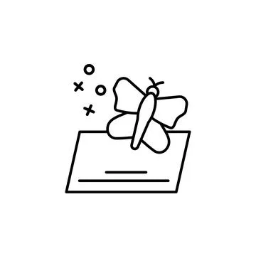 Silk butterfly textile bug icon. Element of fabric features icon Stock Illustration
