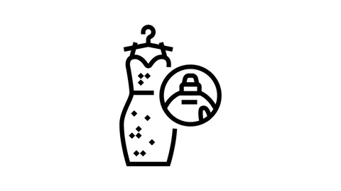 Silk cleaning laundry wash line icon animation Stock Footage 326128037