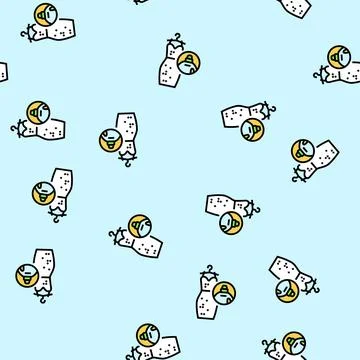 Silk cleaning laundry wash vector seamless pattern Illustrazione stock