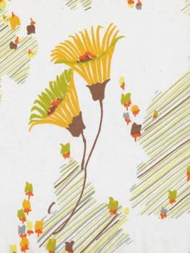 Silk cloth with a plant pattern Stock Photos