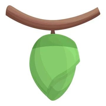 Silk cocoon icon cartoon vector. Natural life Illustrazione stock