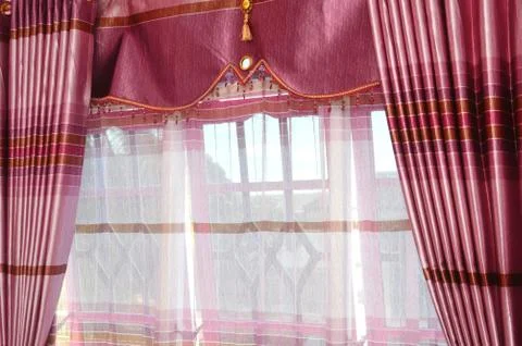 Silk curtain Stock Photos