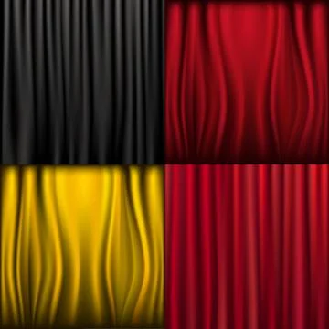 Silk curtains Stock Illustration