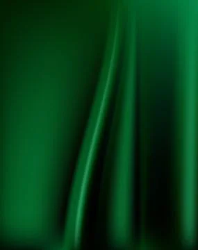 Silk emerald drape for Wallpaper. Green natural background with soft folds Illustrazione stock