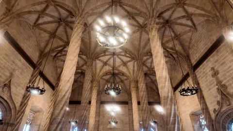 Silk Exchange - Interior View of Vaulted Ceiling. Stock Footage 328996109